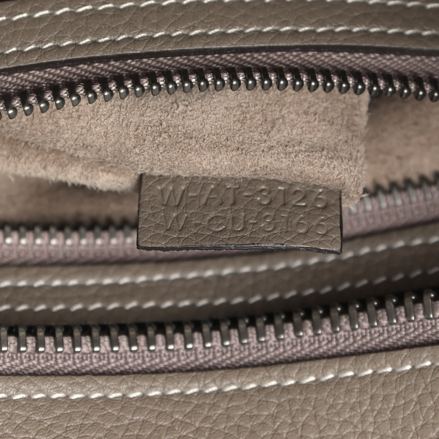 Drummed Calfskin Micro Luggage Souris