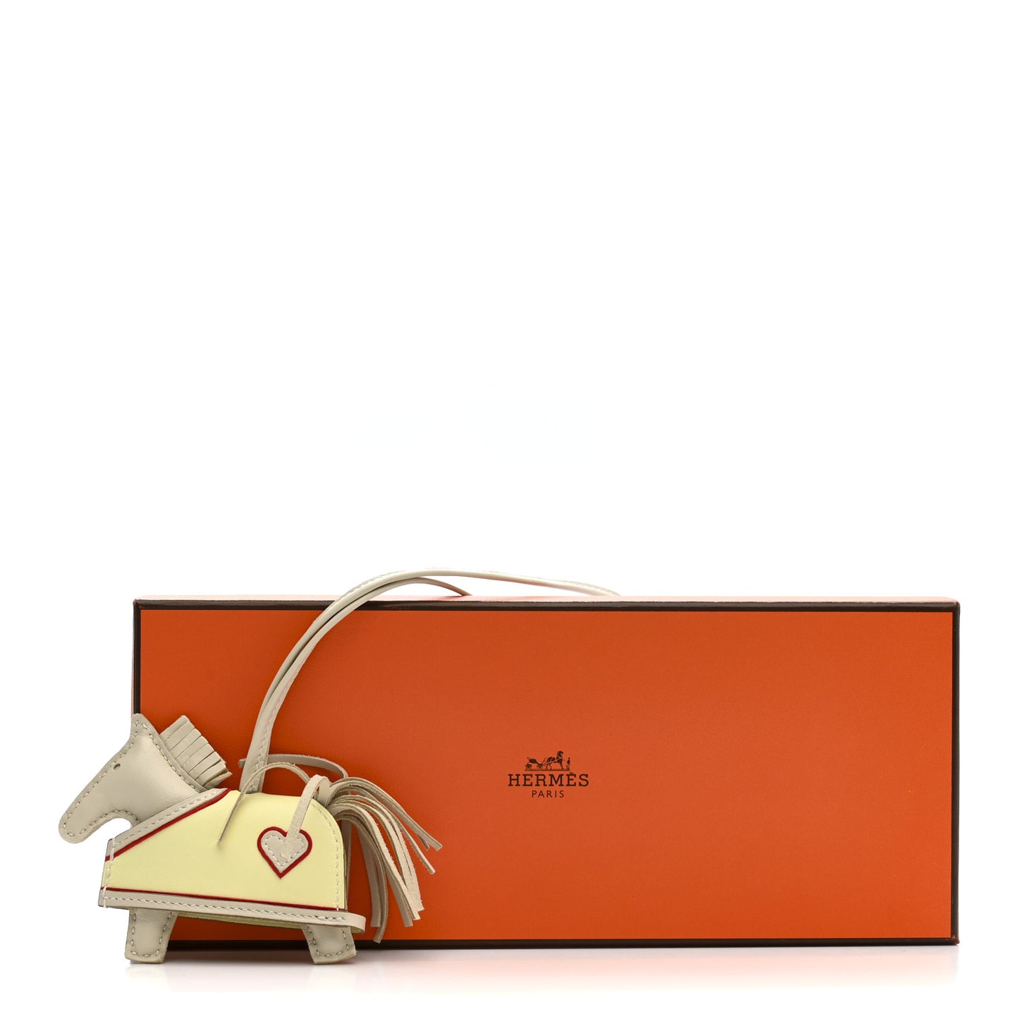 Milo Lambskin Grigri Rodeo Robeo Coeur Bag Charm PM Craie Jaune Milton Rouge Radieux