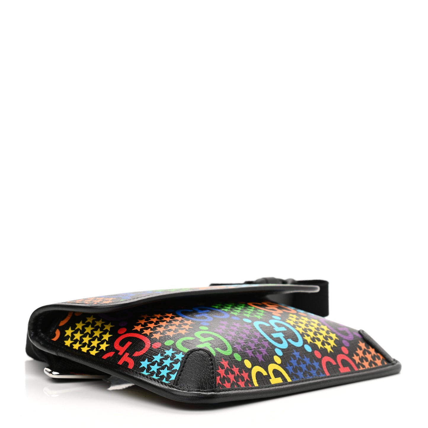 GG Supreme Monogram Psychedelic Slim Belt Bag Black