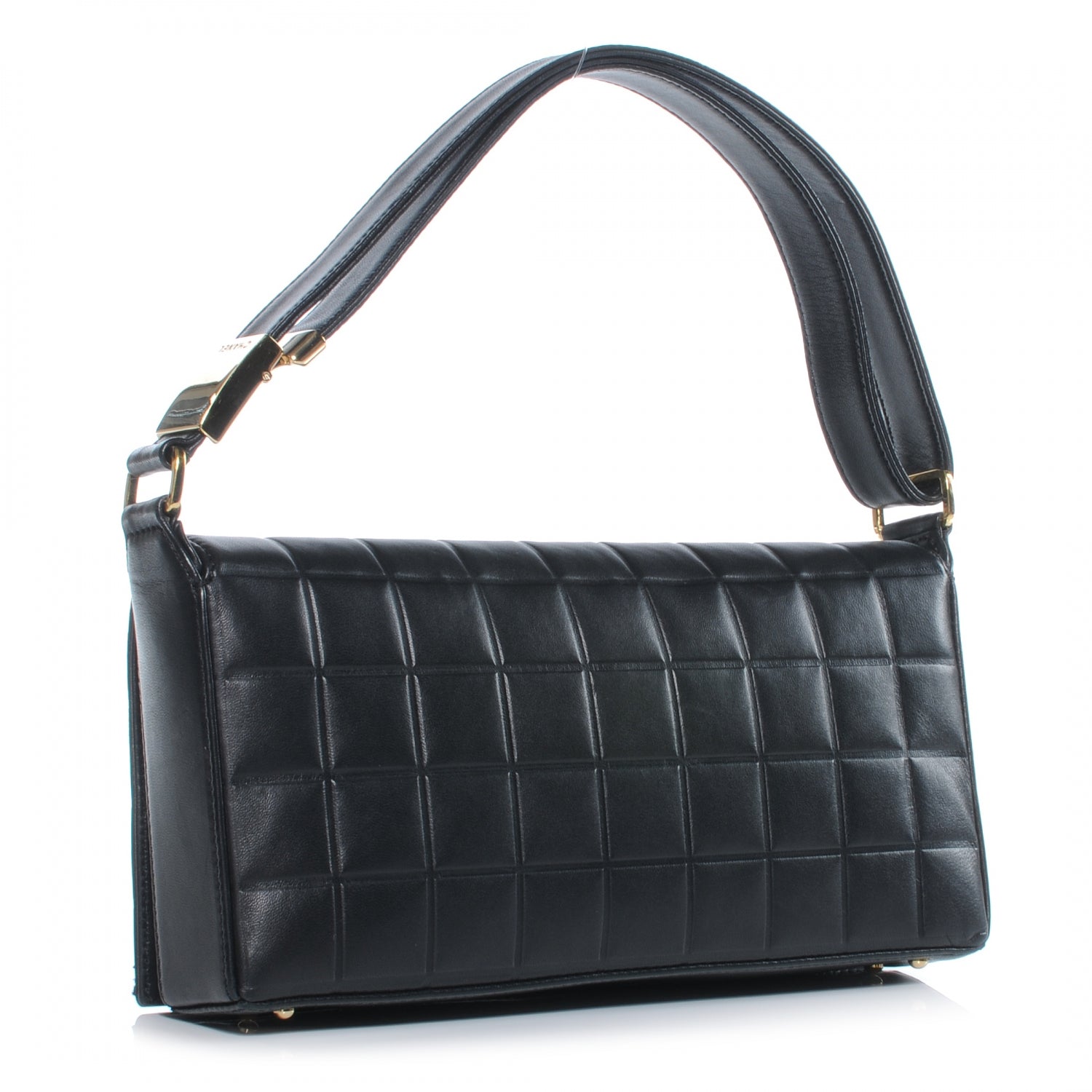 Chanel Lambskin Chocolate Bar Quilted CC Flap Black 3 of 7