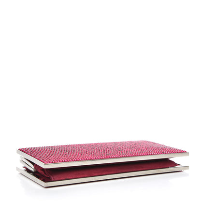 Judith Leiber Swarovski Crystal Minaudiere Clutch Pink 4 of 8