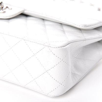 Chanel Caviar Quilted Medium Double Flap White 21 of 23