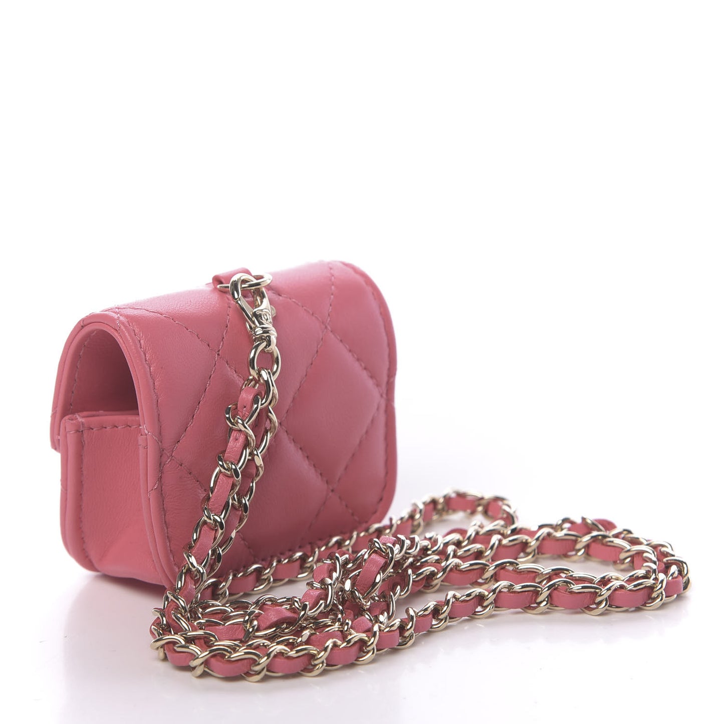 Lambskin Quilted Airpods Pro Case Coral
