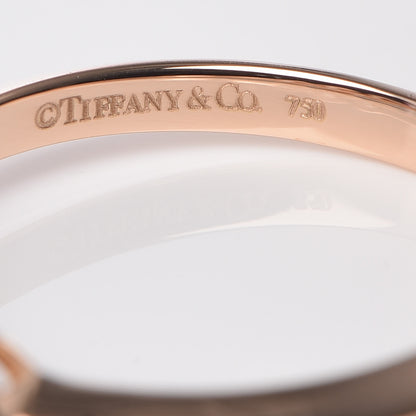 Tiffany 18K Rose Gold Diamond Three Stone Milgrain Ring 49 5 5 of 5