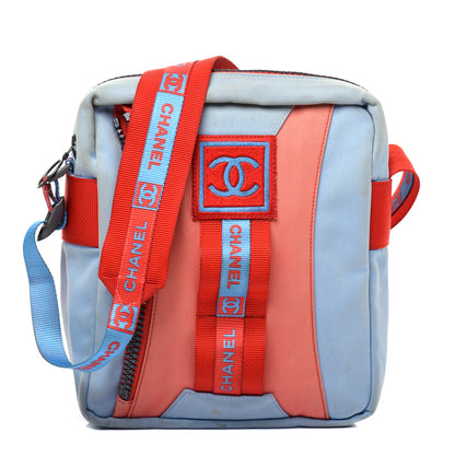 Chanel Nylon Sport Crossbody Blue Red 1 of 11