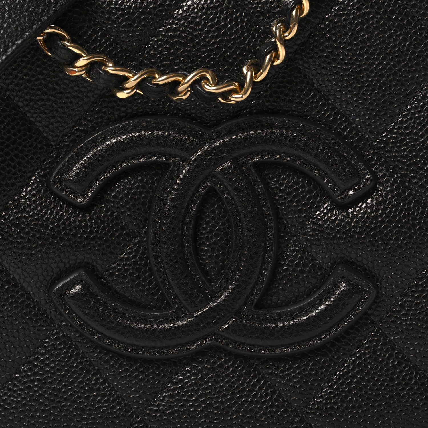 Chanel Caviar Quilted CC Vanity Case Black 8 of 10