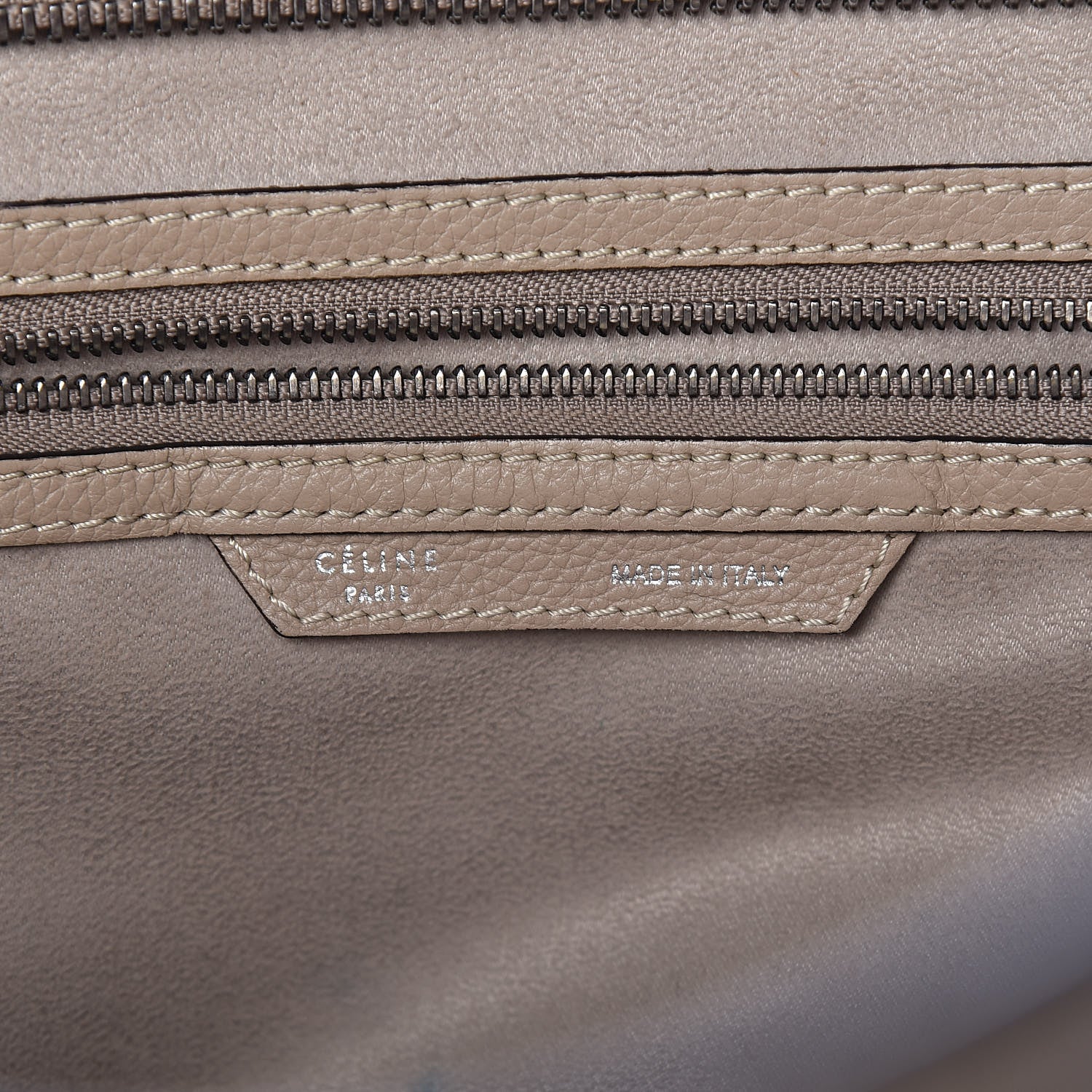 Celine Drummed Calfskin Mini Luggage Dune 6 of 16