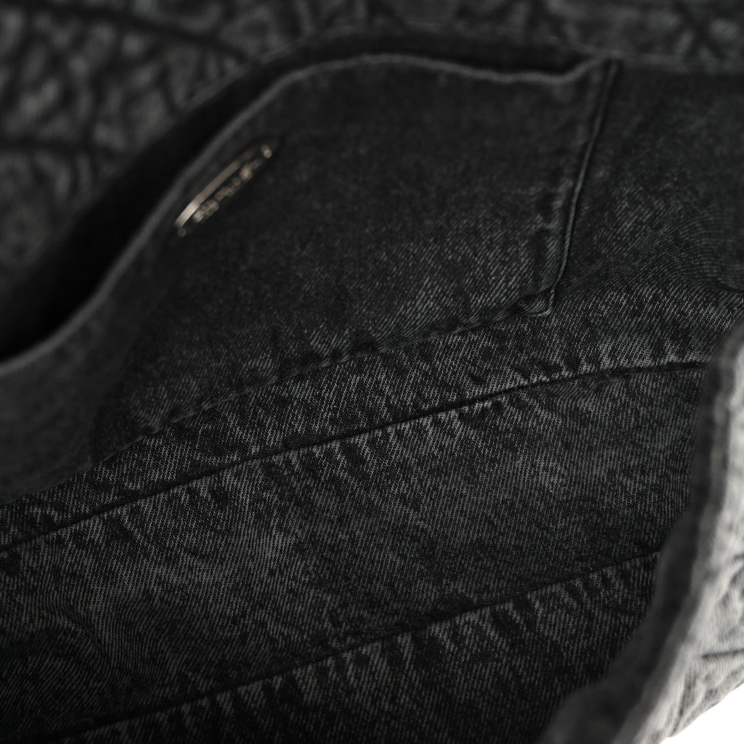 Chanel Denim Quilted Denimpression Flap Grey Black 5 of 11
