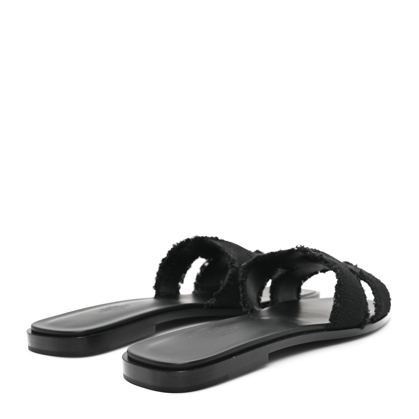 Toile H Oran Fringe Sandals 41 Black