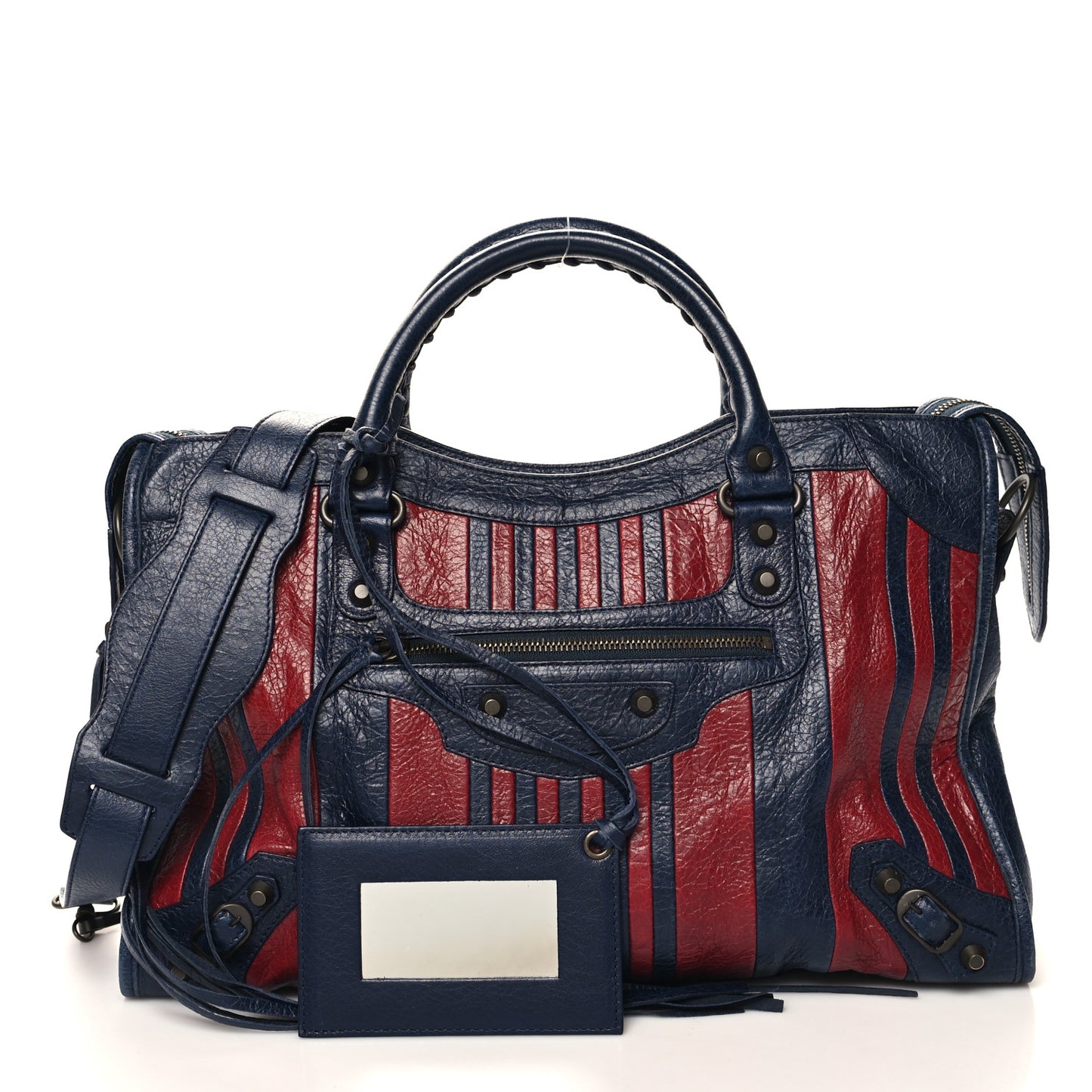 Cuir Arena Striped Classic Hardware City Bleu Nuit Rouge