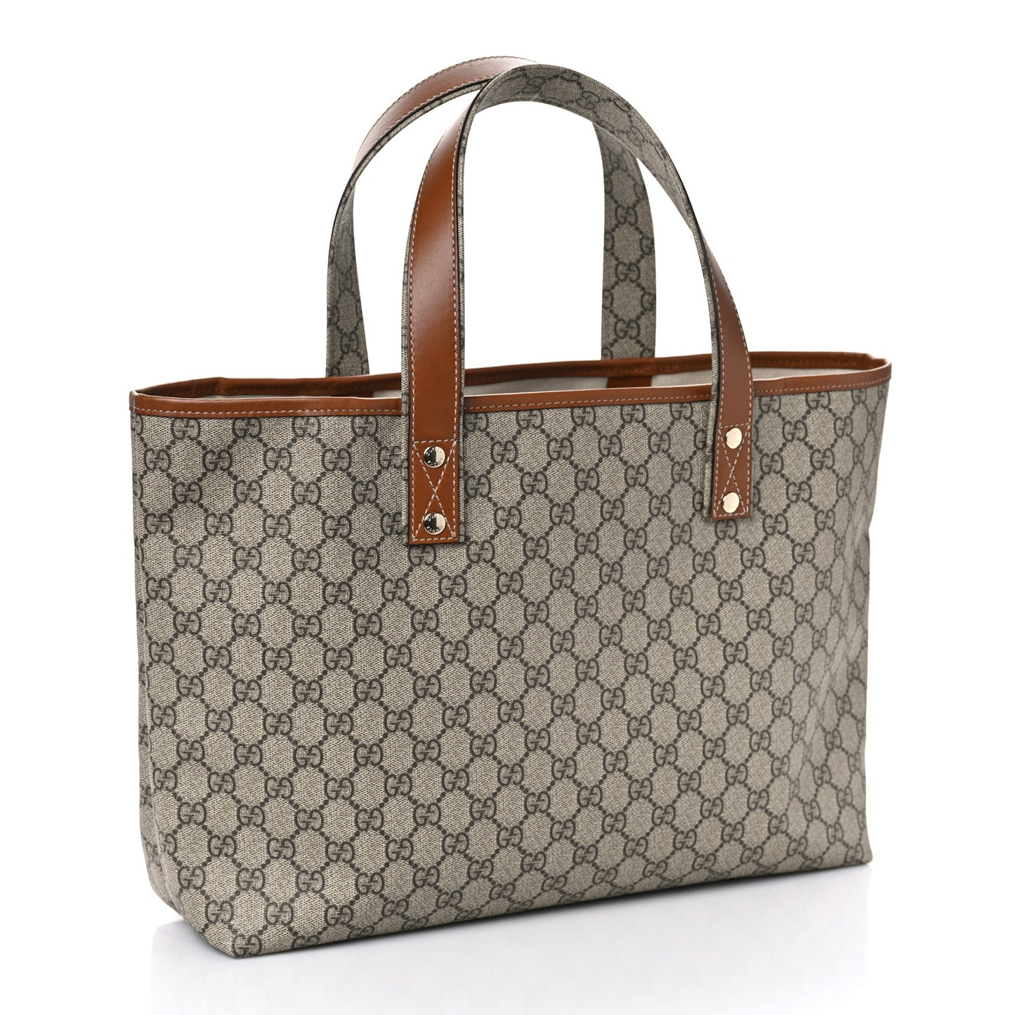 GG Plus Monogram Medium Signature Web Loop Tote Brown