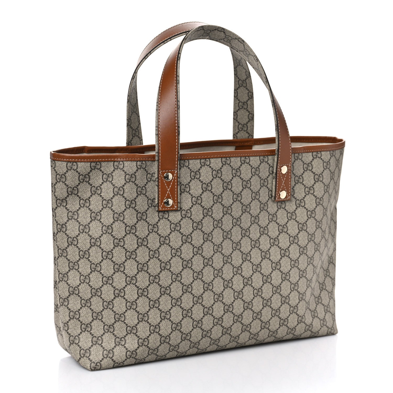 Gucci GG Plus Monogram Medium Signature Web Loop Tote Brown 3 of 9