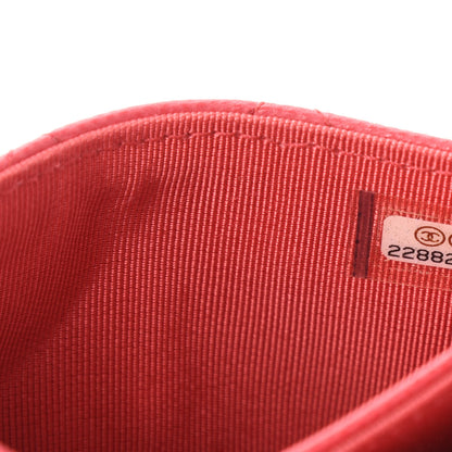 Chanel Caviar Quilted Flap Card Holder Dark Pink 8 of 8