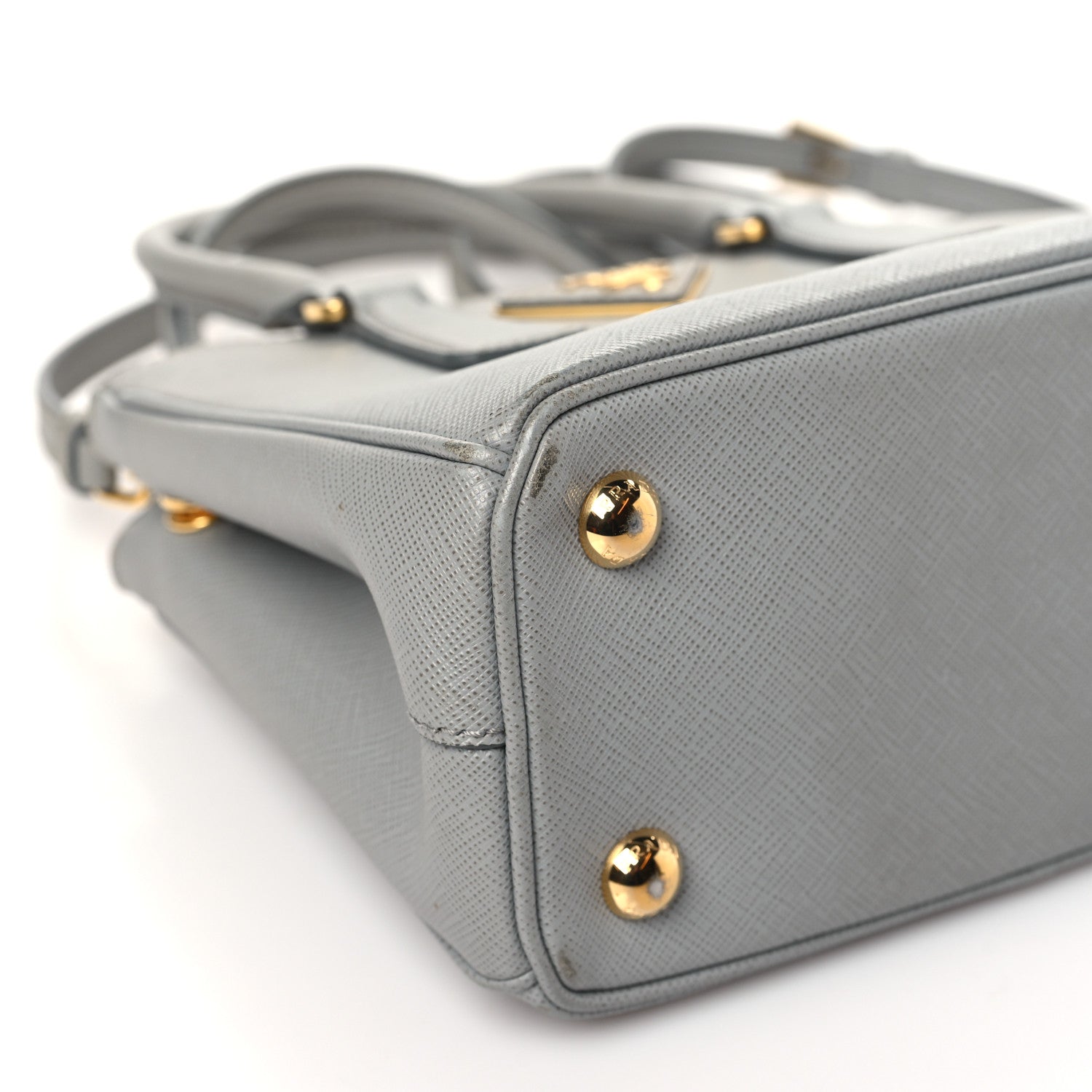 Prada Saffiano Mini Galleria Double Zip Tote Marmo 9 of 12