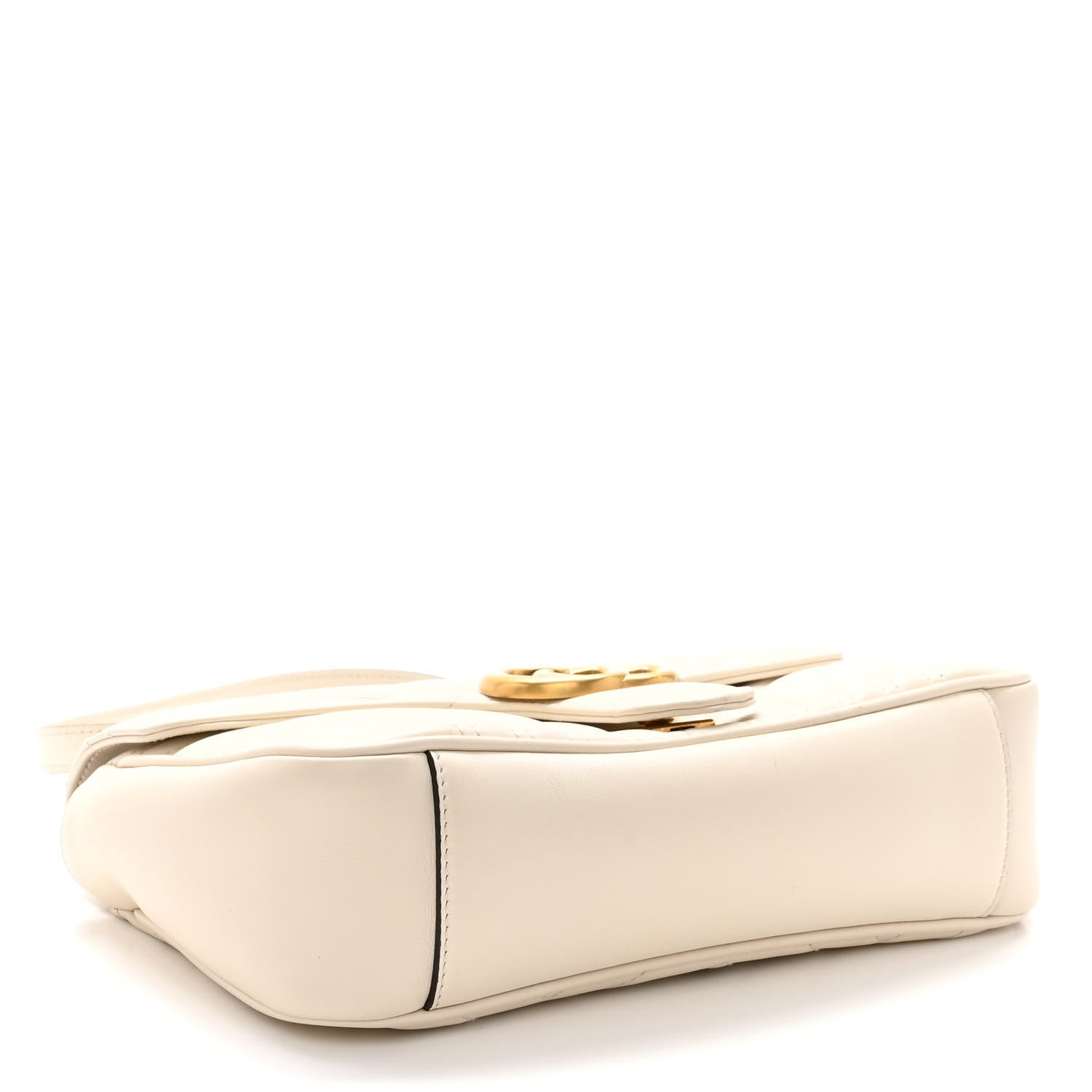 Gucci Calfskin Matelasse Small GG Marmont Shoulder Bag White 3 of 10