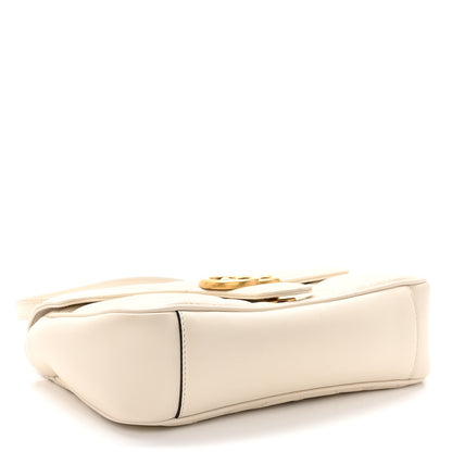 Gucci Calfskin Matelasse Small GG Marmont Shoulder Bag White 3 of 10