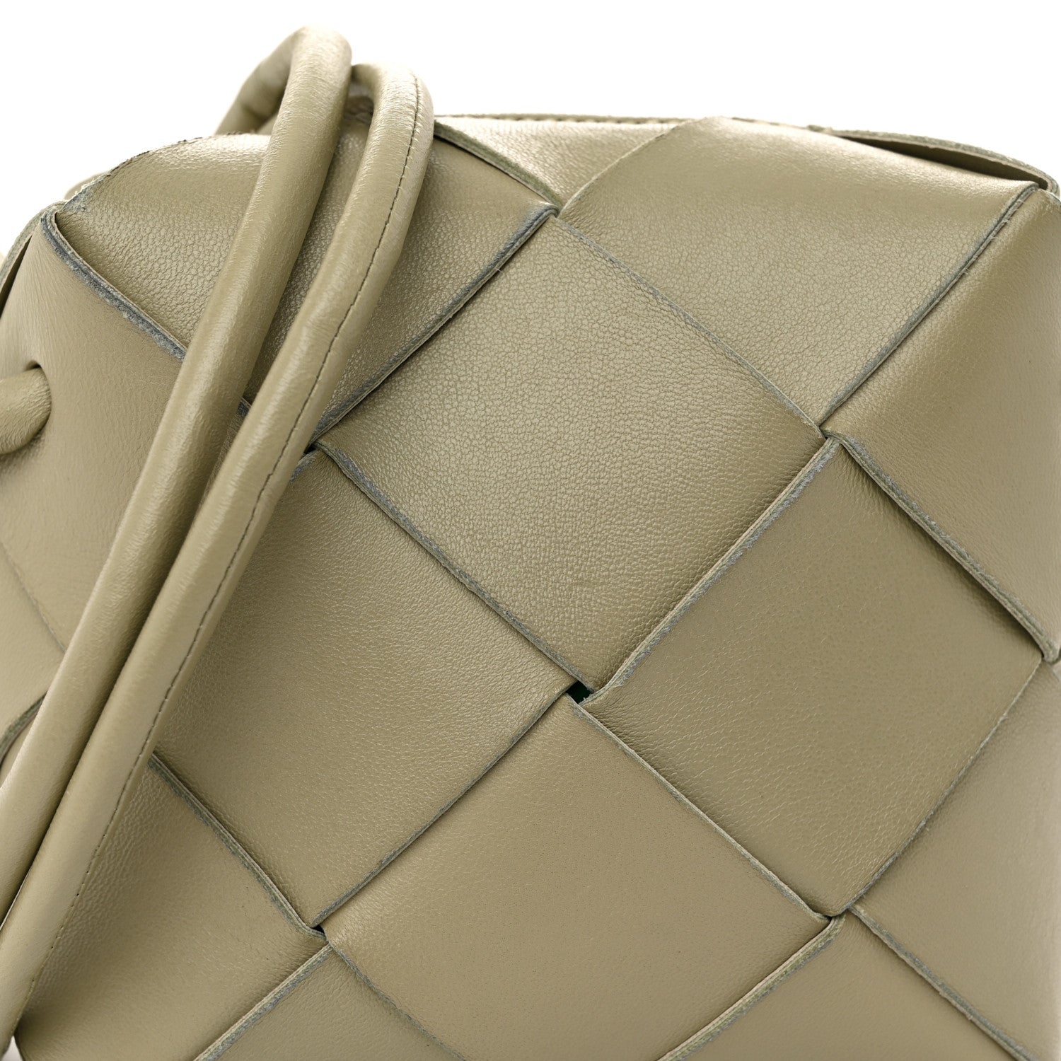 Bottega Veneta Lambskin Maxi Intrecciato Mini Cassette Camera Bag Travertine 7 of 9