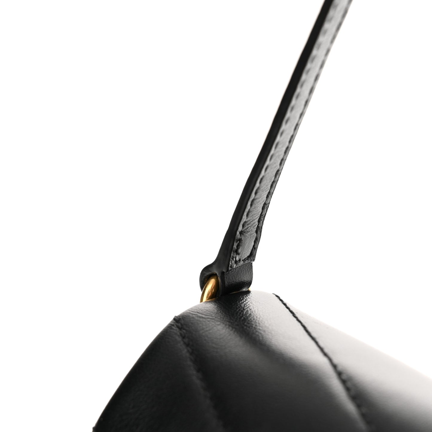 Calfskin Y Quilted Monogram Toy Loulou Crossbody Bag Black