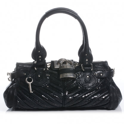 Chloe Python Chevron Paddington Black 1 of 9