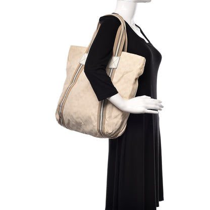 Gucci GG Monogram Medium Web Handle Vertical Tote White 2 of 21