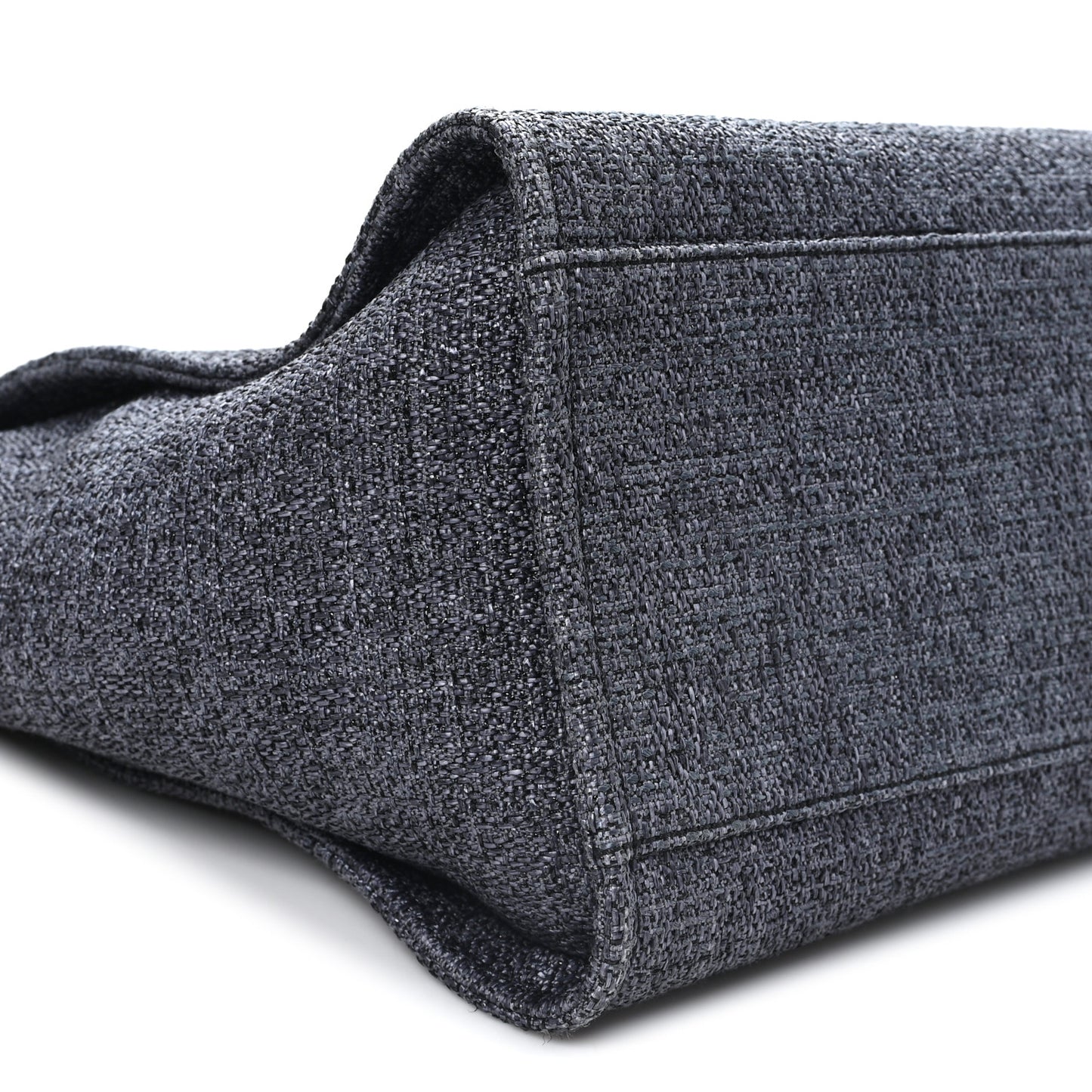 Lurex Boucle Medium Deauville Tote Black