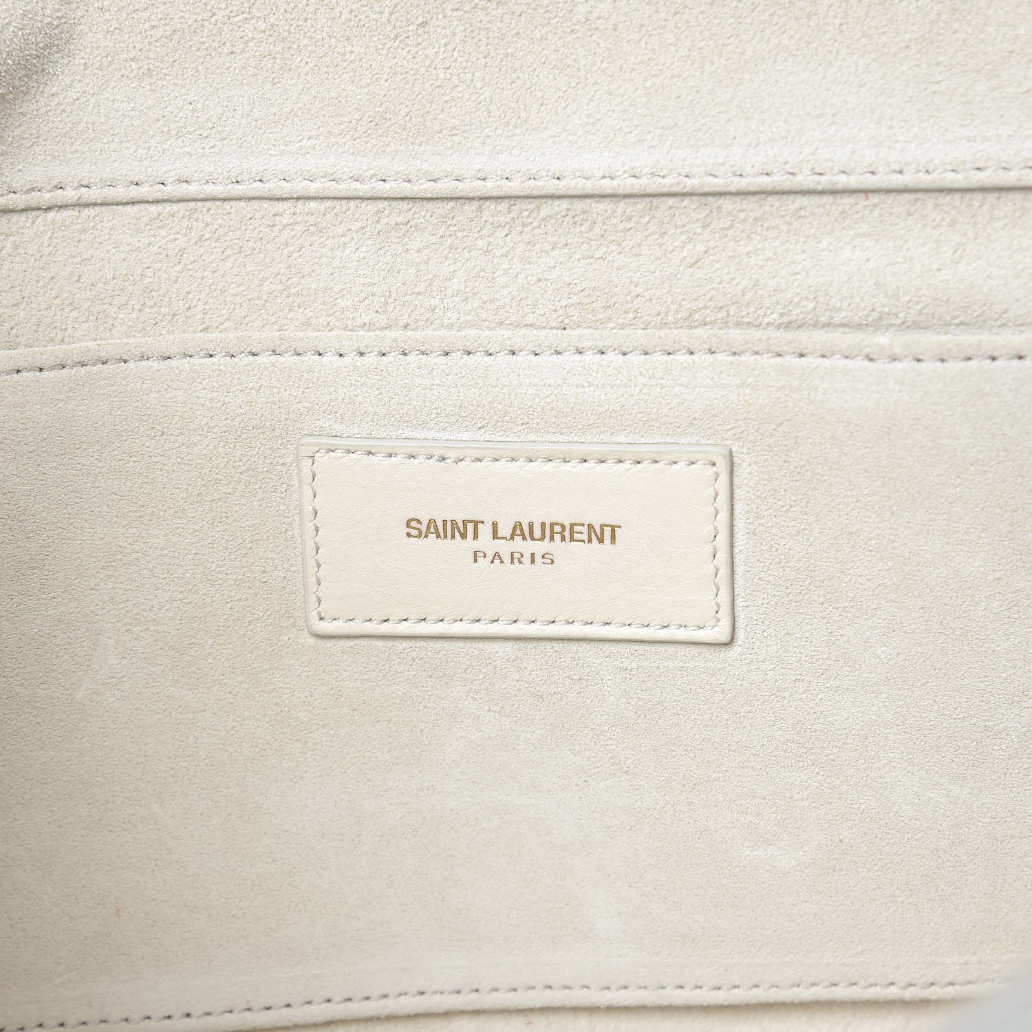 Saint Laurent Calfskin Classic Y Clutch White 6 of 11