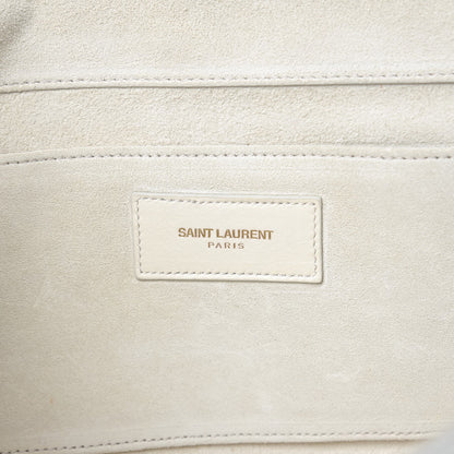 Saint Laurent Calfskin Classic Y Clutch White 6 of 11