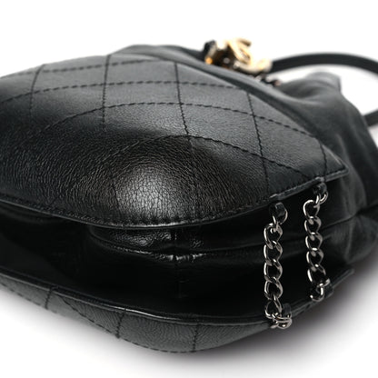 Chanel Calfskin Quilted Small Gabrielle Bucket Black 10 of 11