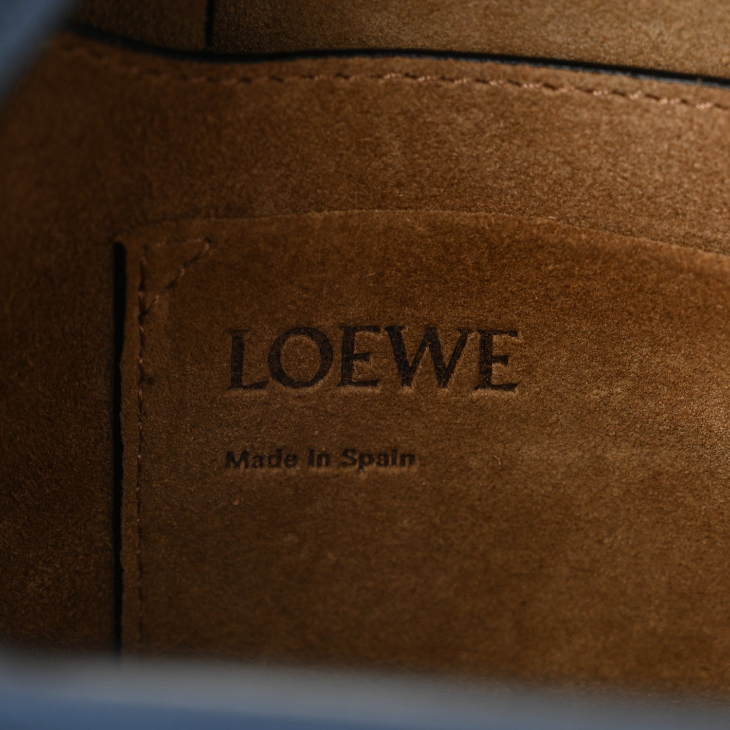 Loewe Grained Calfskin Small Gate Crossbody Bag Varsity Blue Pecan 6 of 10