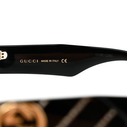 Gucci Acetate Crystal Striped Square Frame Sunglasses GG0498S Black 6 of 8