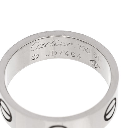 Cartier 18K White Gold 5.5mm LOVE Ring 51 5.75 4 of 4