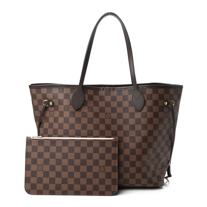 Louis Vuitton Damier Ebene Neo Neverfull MM Rose Ballerine 1 of 11