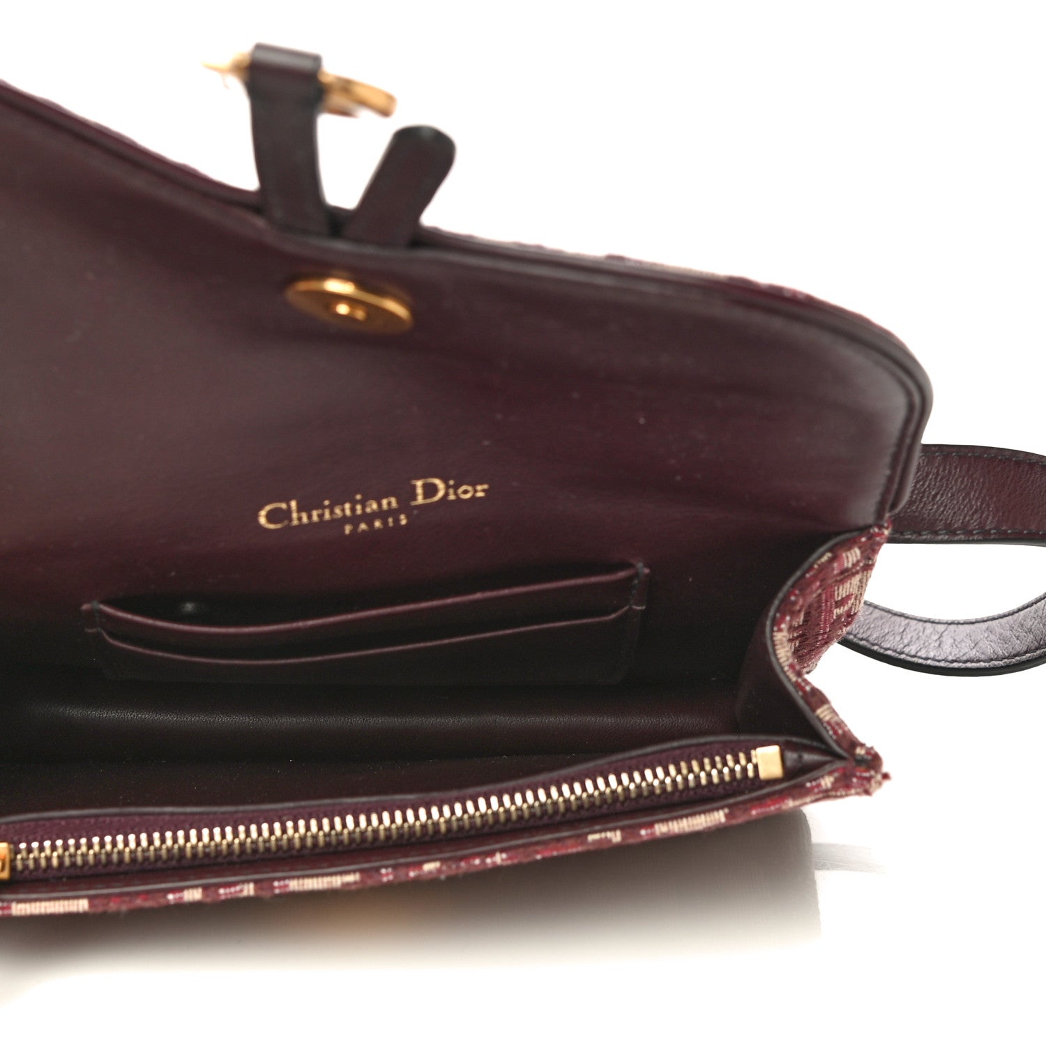 Christian Dior Oblique Saddle Belt Bag Bordeaux 5 of 19