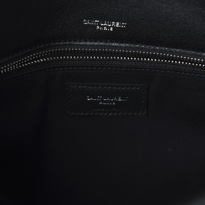 Saint Laurent Lambskin Matelasse Monogram Microstud Medium Niki Chain Satchel Black 6 of 9