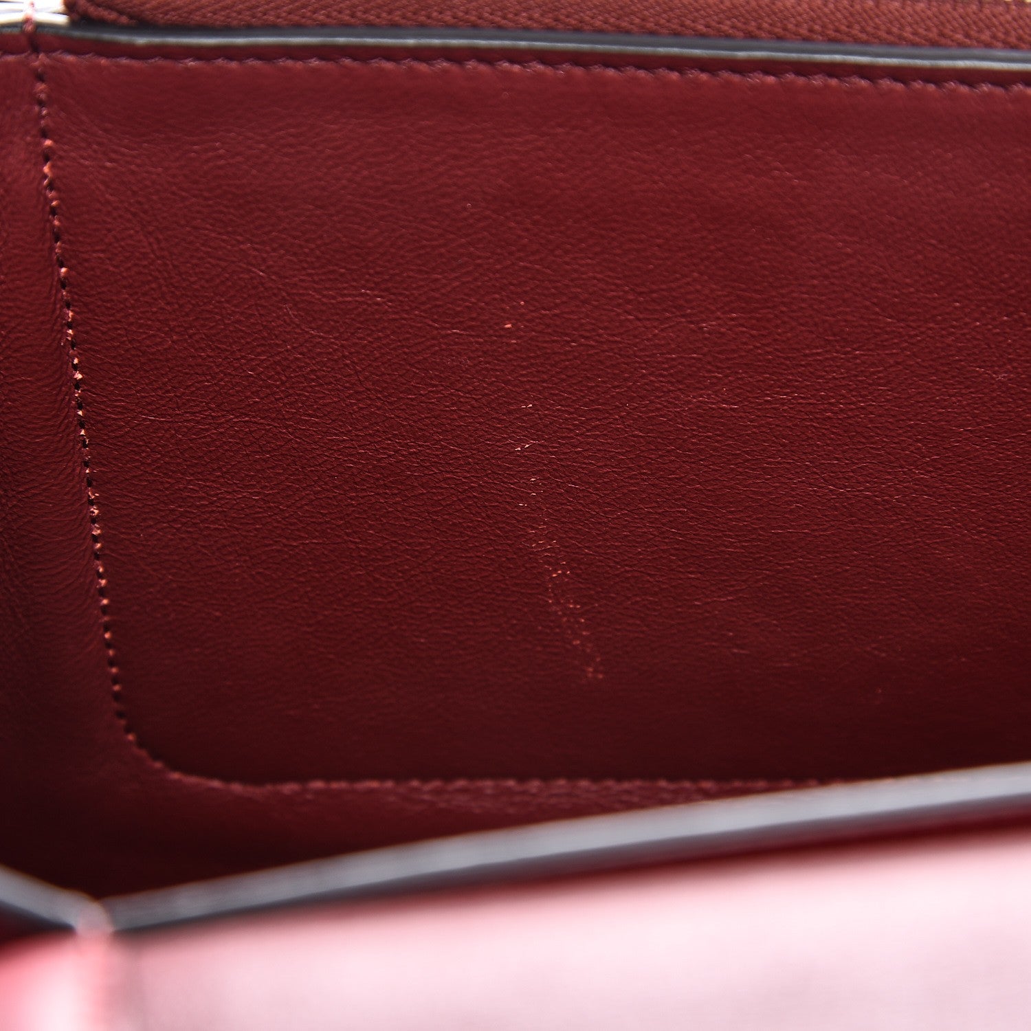 Celine Shiny Smooth Calfskin Medium Frame Shoulder Bag Red Navy 9 of 10