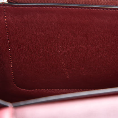 Celine Shiny Smooth Calfskin Medium Frame Shoulder Bag Red Navy 9 of 10