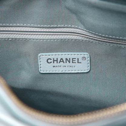 Chanel Aged Calfskin Quilted Medium Gabrielle Hobo Light Blue 8 of 10