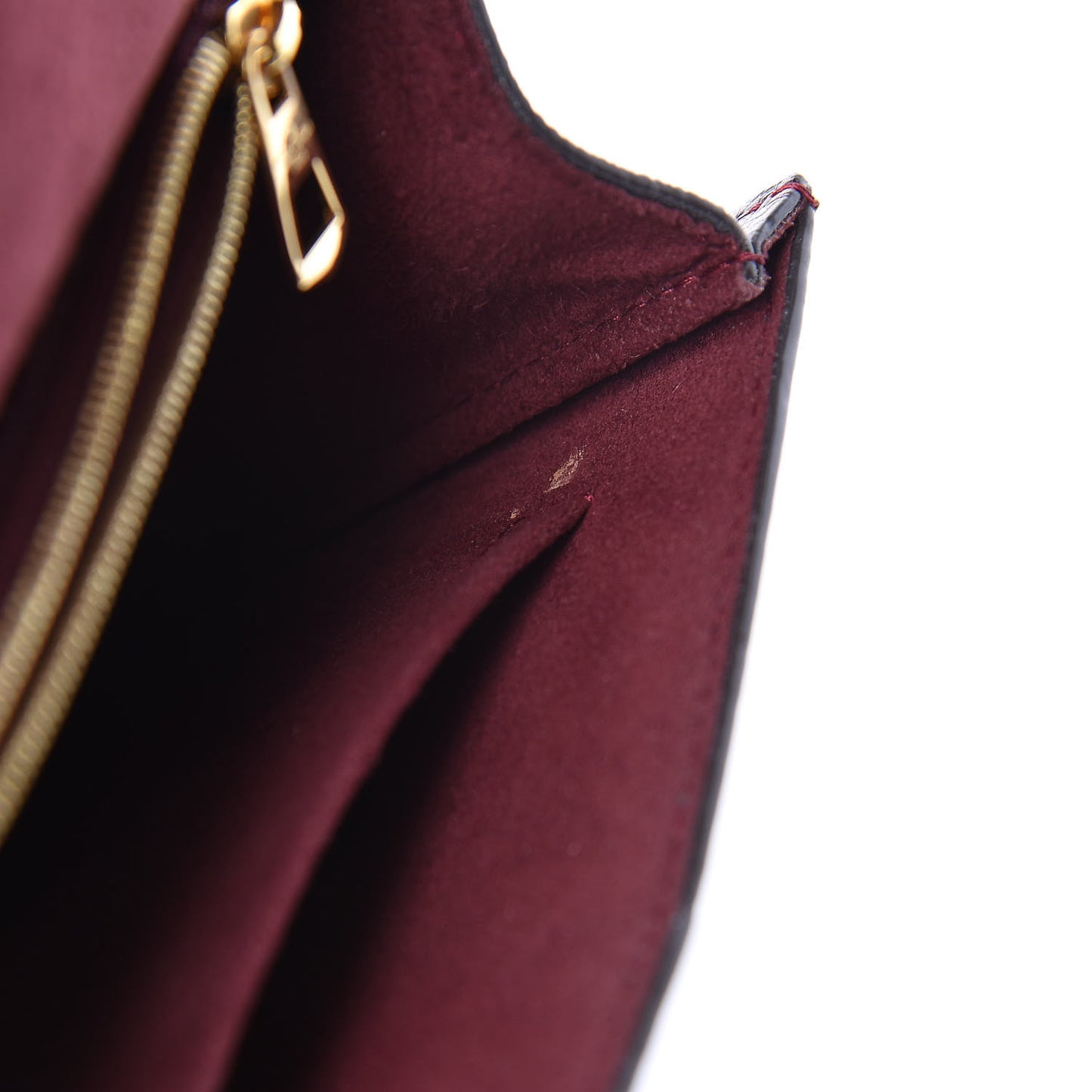 Damier Ebene Cuir Taurillon Wight Bordeaux