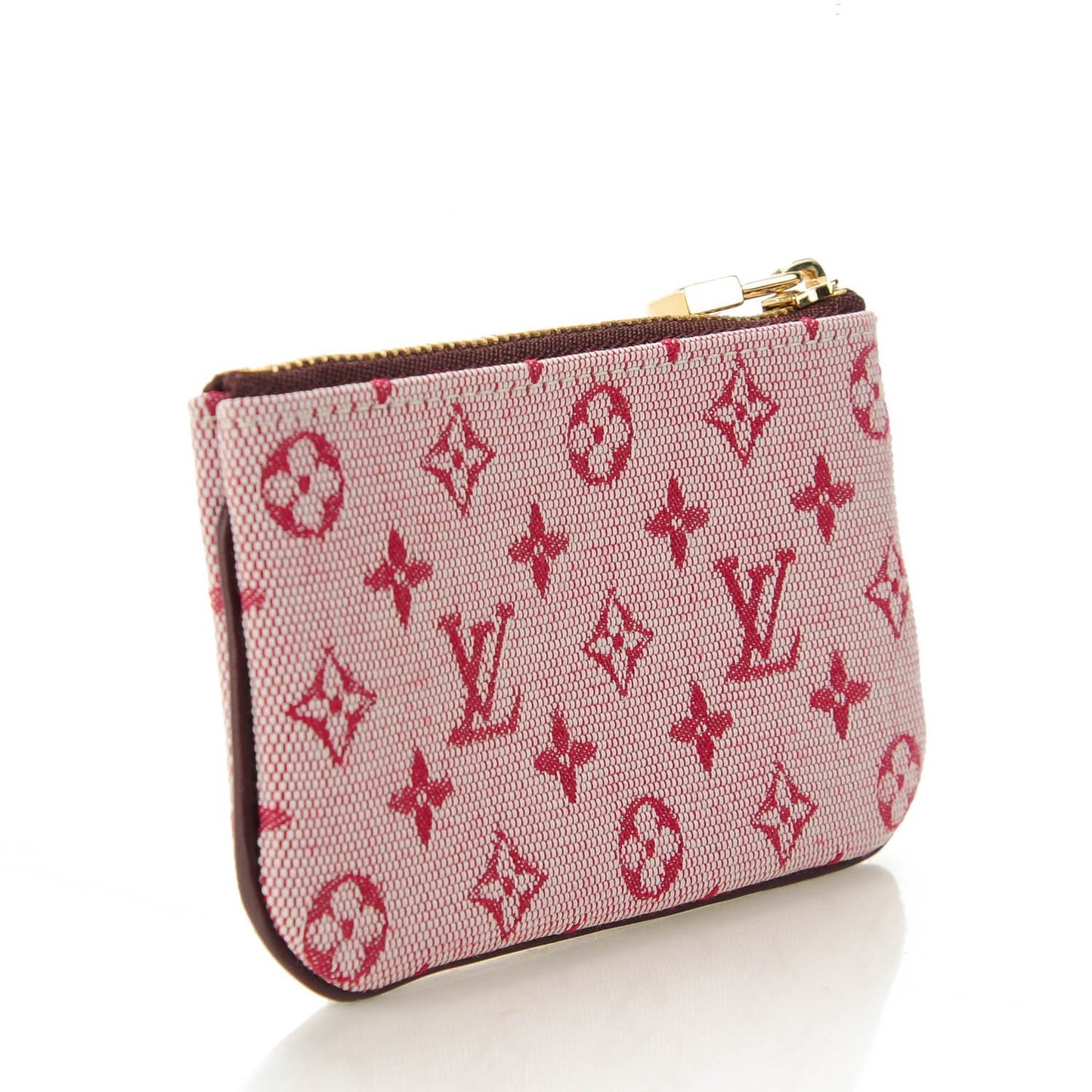 Mini Monogram Key Pouch Cherry