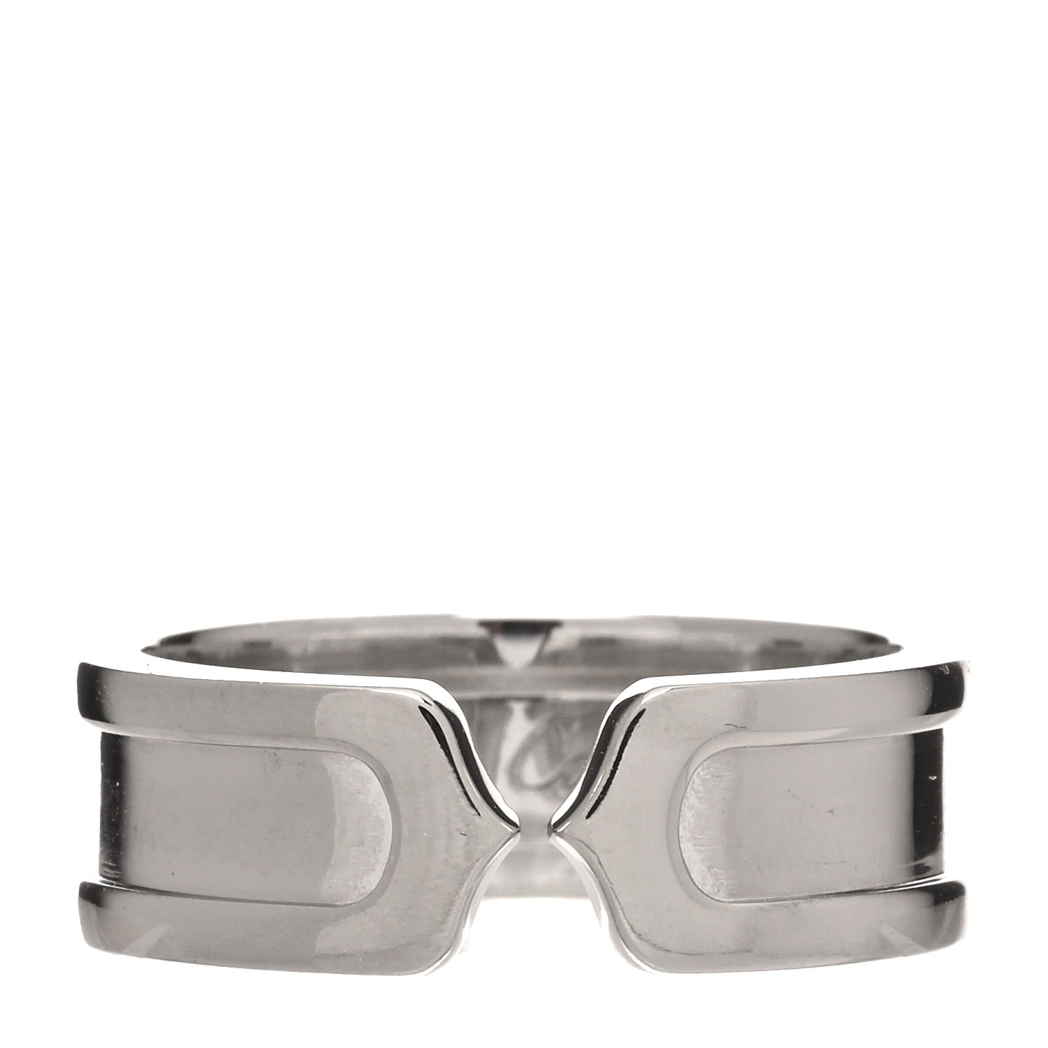 Cartier 18K White Gold 6.5mm C De Cartier Ring 52 6 1 of 5