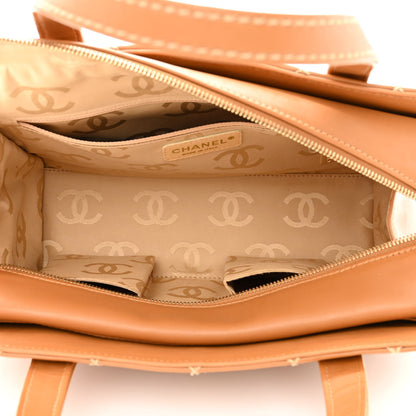 Chanel Calfskin Wild Stitch Small Tote Beige 5 of 10