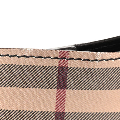Burberry Haymarket Check Colours Small Lorne Bucket Crossbody Black 9 of 9
