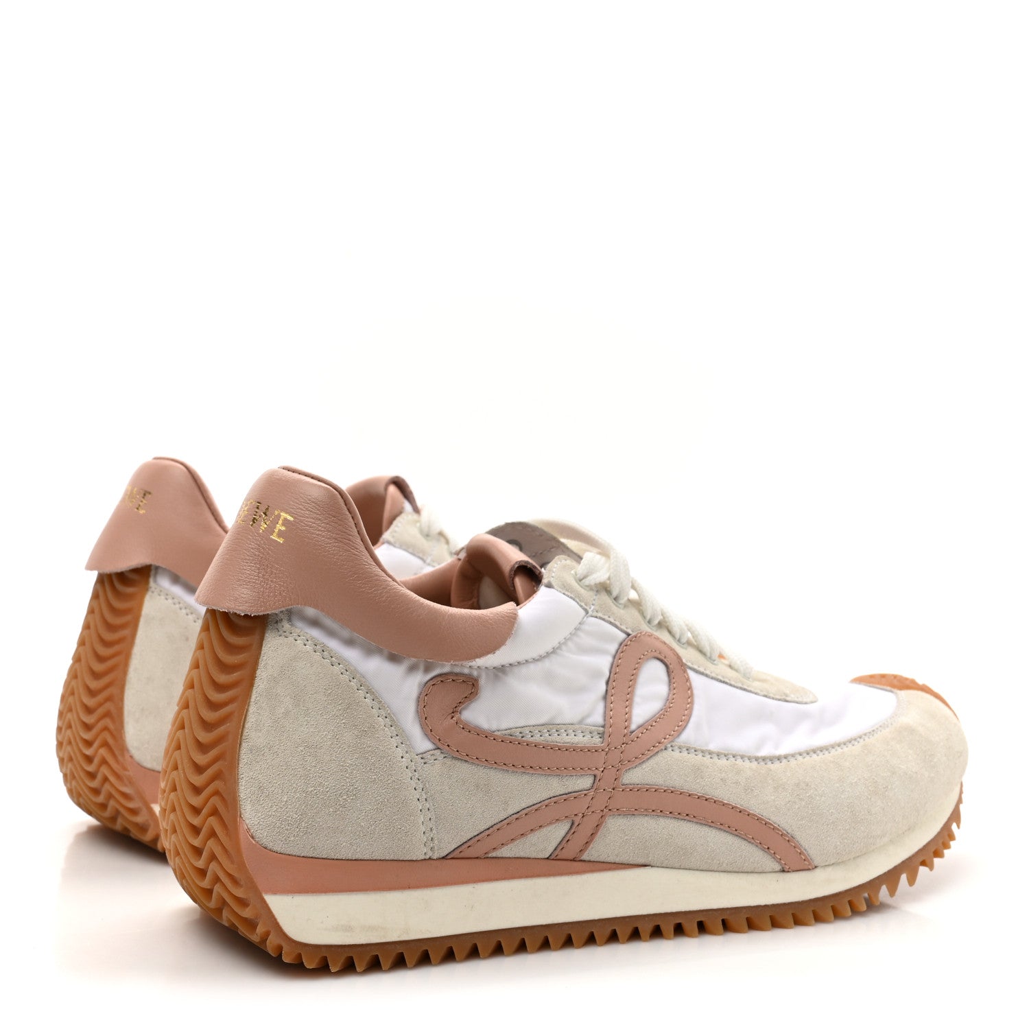 Loewe Nylon Suede Flow Runner Sneakers 38 White Powder 6 of 11