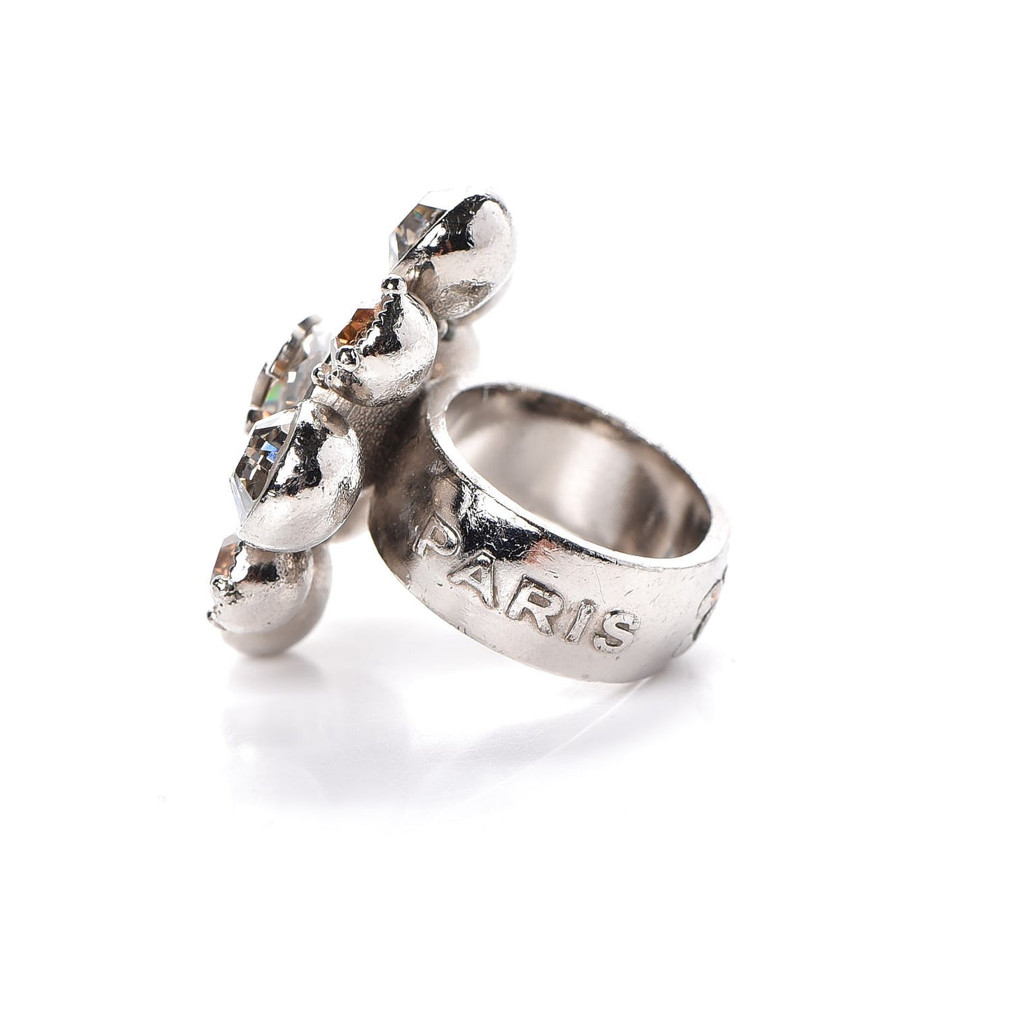 Crystal CC Ring 5.5 Silver