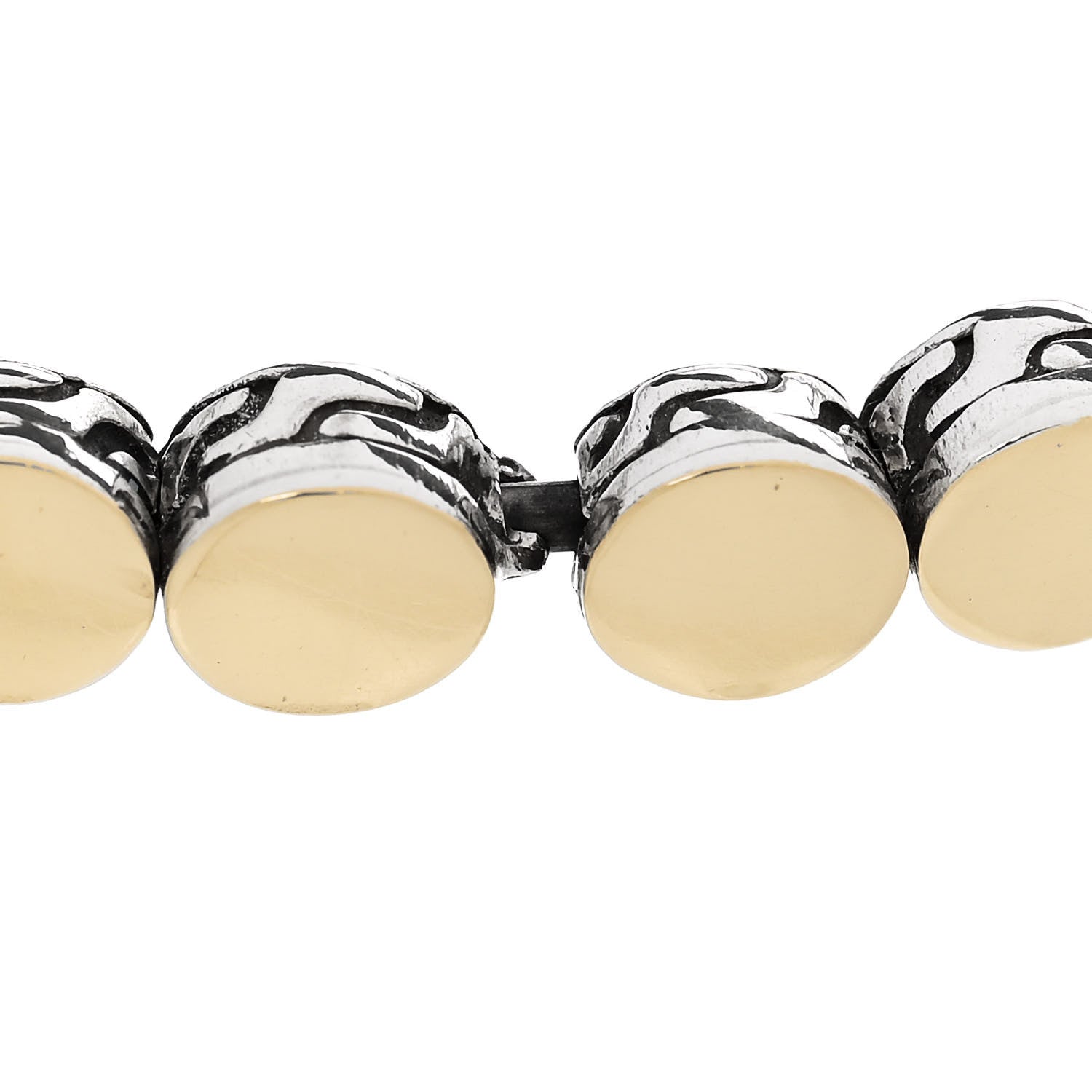 John Hardy Sterling Silver 18K Yellow Gold Dot Flex Bracelet 4 of 4