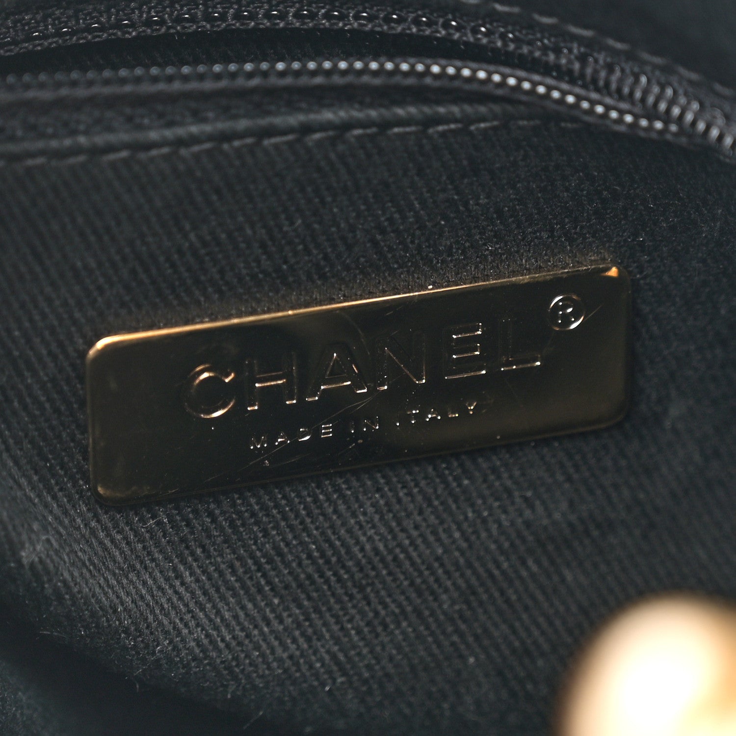 Chanel Grained Calfskin Stitched Small Drawstring Bag Black 6 of 10