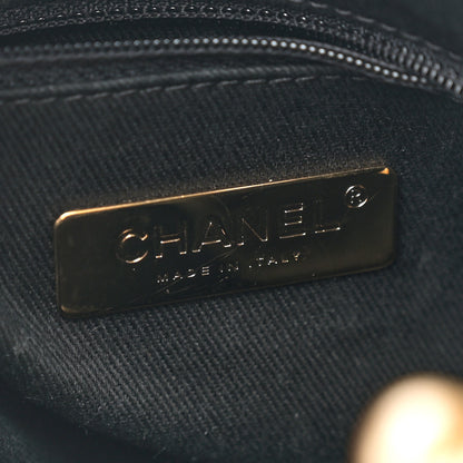 Chanel Grained Calfskin Stitched Small Drawstring Bag Black 6 of 10