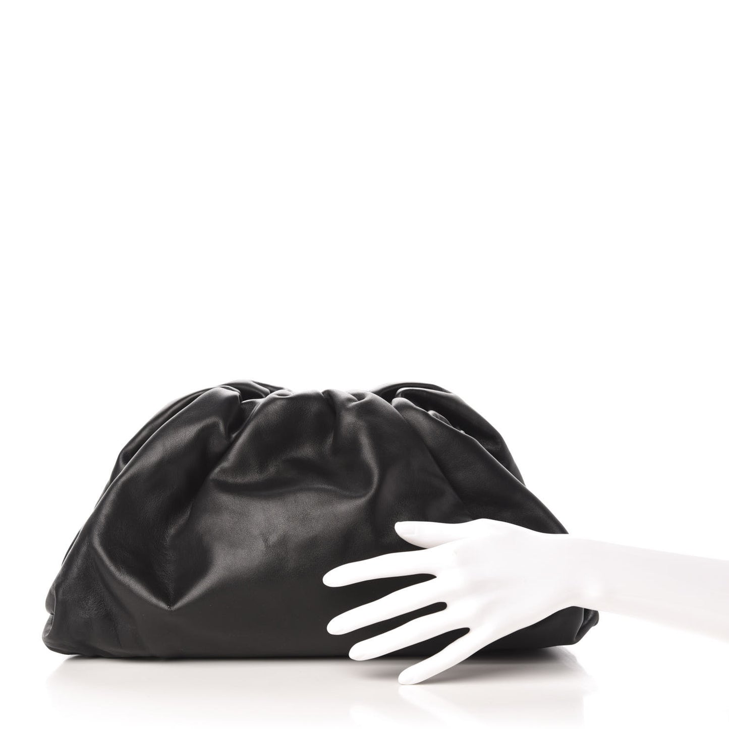 Smooth Butter Calf The Pouch Oversized Clutch Black