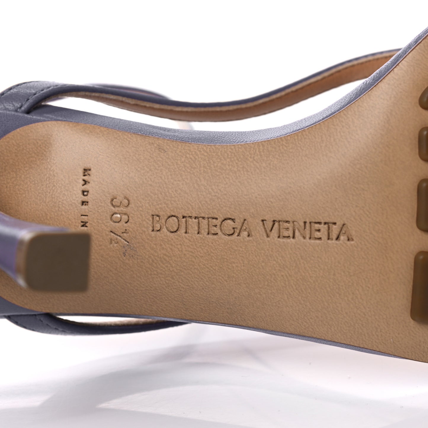 Lambskin Stretch Multi Strap 90mm Sandals 36.5 Lavender