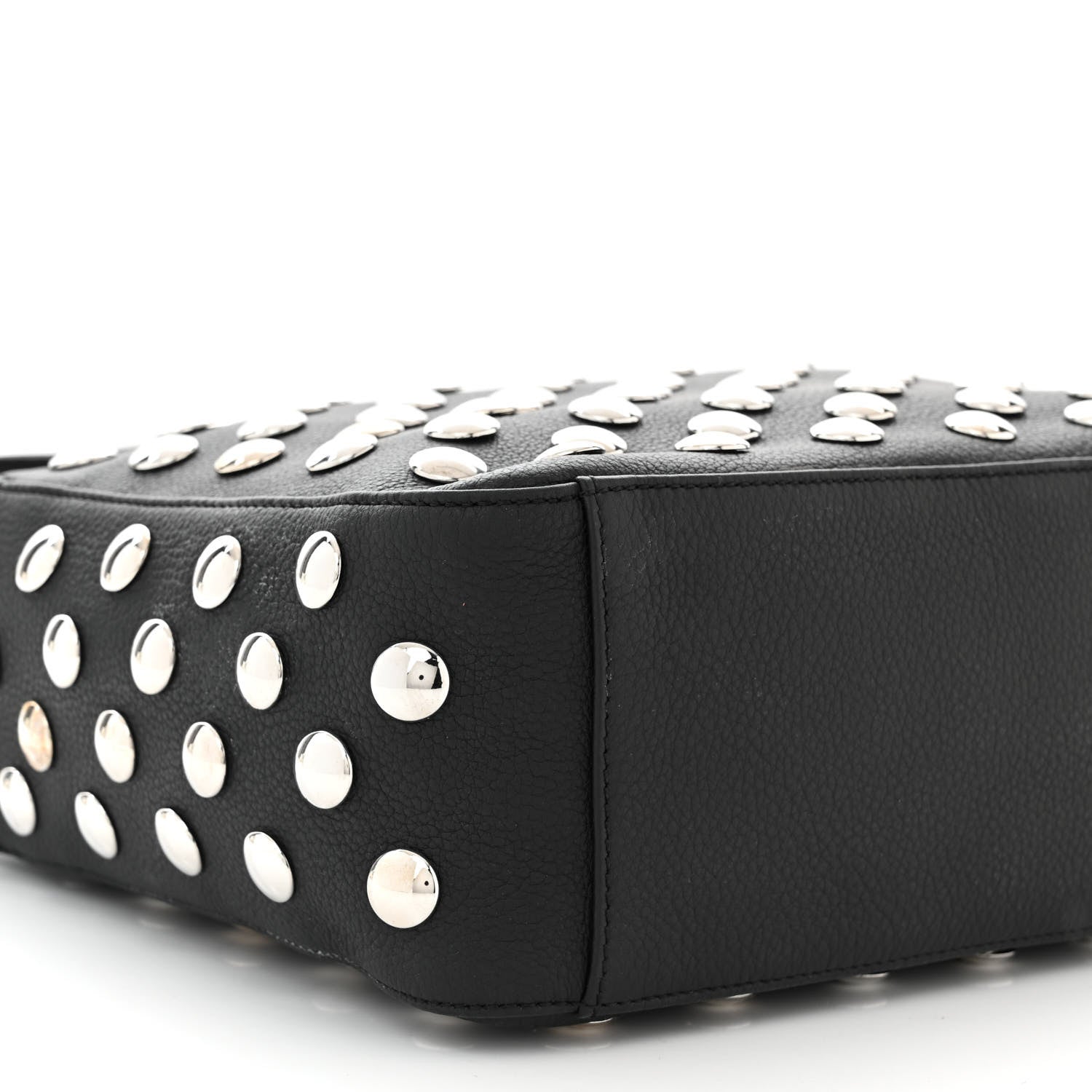 Khaite Pebbled Sport Calfskin Studded Elena Black 8 of 10